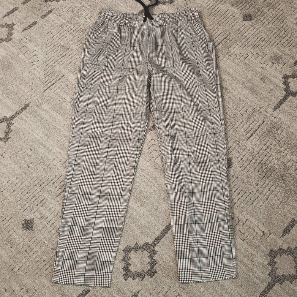 L.O.G.G women's black and white Plaid pants size 4